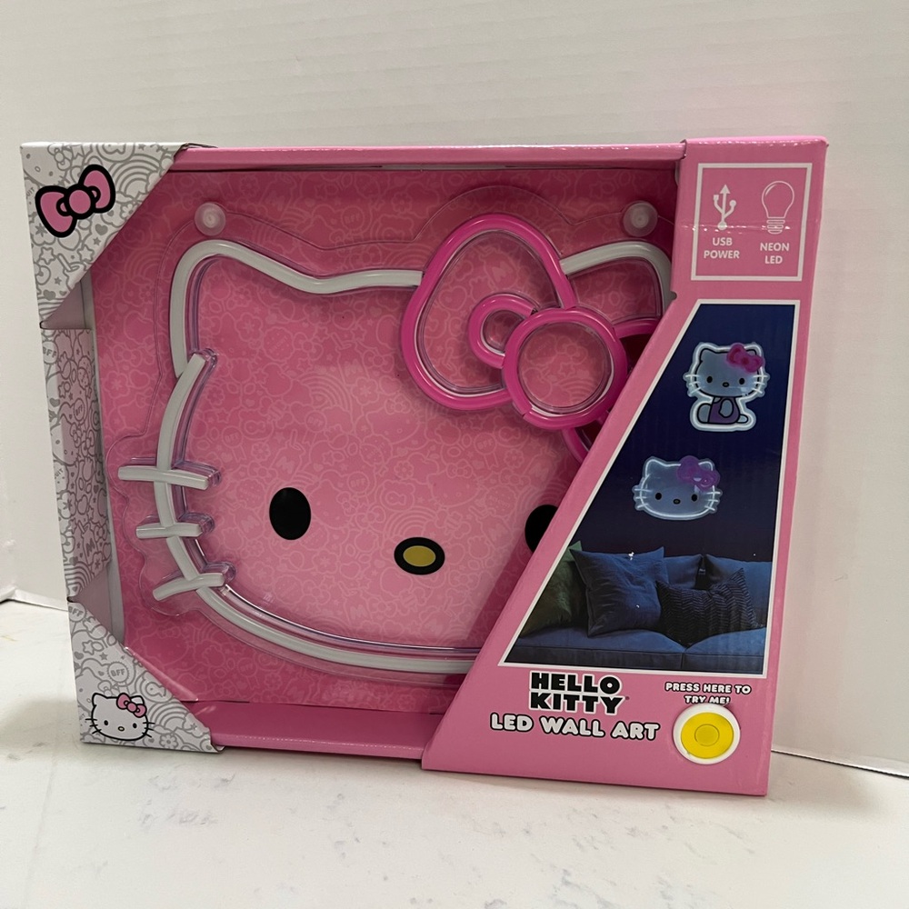 Hello Kitty Pink LED Wall Art